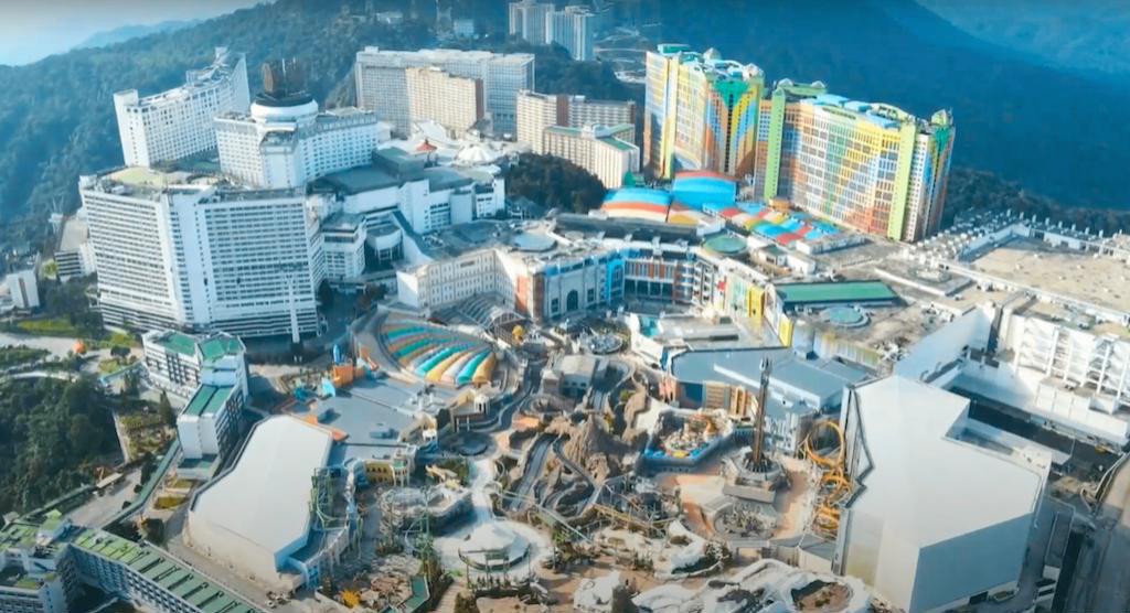 雲頂名勝世界與天城主題樂園航拍